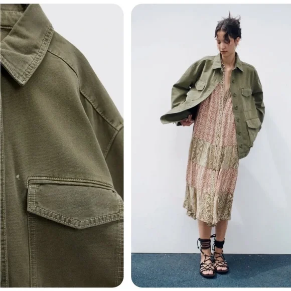 Zara Multi Pocket Jacket Small 
Khaki Military
95.0
Size: S | Zara
Worn once - Picture 8 of 14